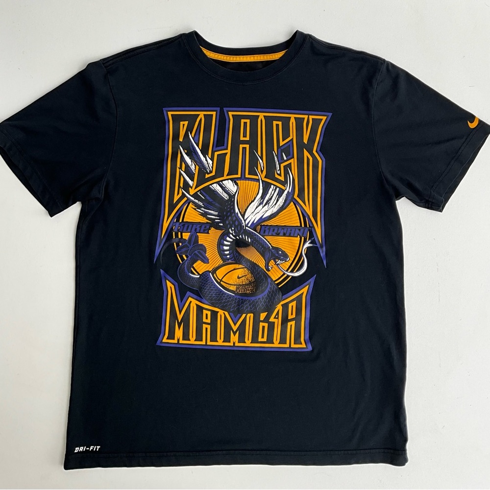 Nike Kobe Bryant Black Mamba Cobra Snake Basketball Dri-fit T-shirt Size L Large